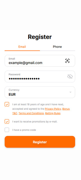 HitNSpin Registrierungsprozess auf dem Handy HitNSpin Registrierungsprozess auf dem Handy